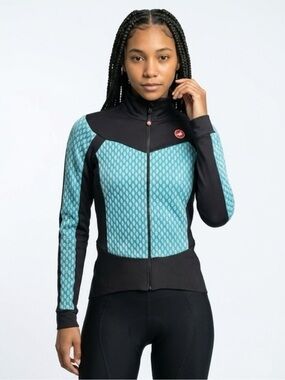Castelli Women's Teal and Black Utility Jacket